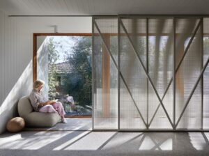 A modern Art Deco home extension - relax area