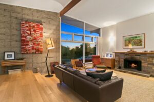 1962 Midcentury modern home restoration - living room