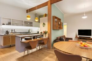 1962 Midcentury modern home restoration - dining area