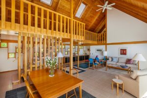 midcentury house for sale - Crystal Lake Michigan - living room
