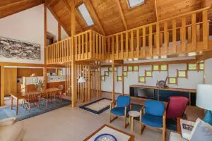 midcentury house for sale - Crystal Lake Michigan - living room