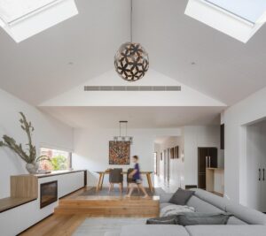 Contemporary and midcentury Home - living room