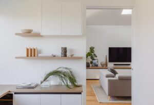 Contemporary and midcentury Home - home office