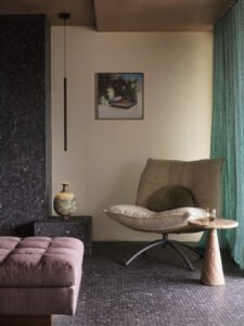 Coastal home boutique hotel renovation - living room