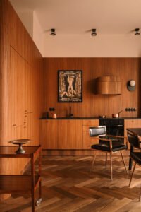Modernist apartment renovation in Warsaw - kitchen - Fav
