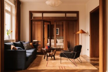 Modernist apartment renovation in Warsaw - living room