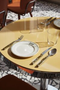 Italian and American midcentury Styles meet in Dowa Restaurant