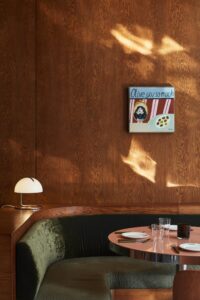 Italian and American midcentury Styles meet in Dowa Restaurant