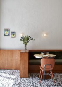 Italian and American midcentury Styles meet in Dowa Restaurant