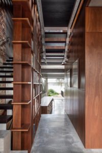 Home renovation Sydney contrasting materials - corridor
