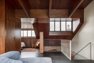 Home renovation Sydney contrasting materials - bedroom
