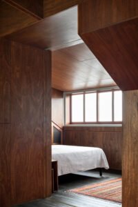 Home renovation Sydney contrasting materials - bedroom