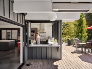 Eichler inspired lake home - terrace