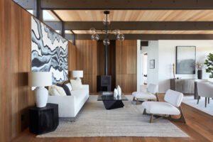 Modernist-Inspired Flat Roof Home in Sonoma Valley - living room