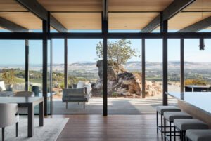 Modernist-Inspired Flat Roof Home in Sonoma Valley - living room