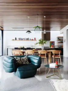 A thoughtful interior renovation blending art deco and modern - living room