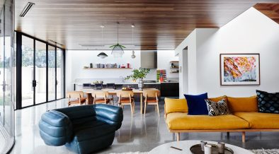A thoughtful interior renovation blending art deco and modern - living room