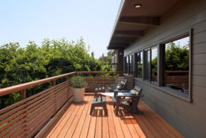 Berkeley Home's Mid-Century Evolution - deck area upper floor