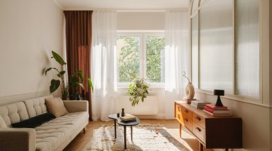 midcentury inspired renovated apartment in Krakow - living room