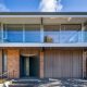 A modern house designed to showcase art and midcentury lights - facade