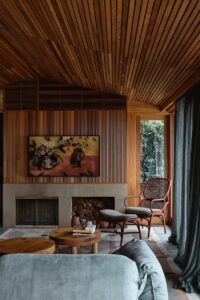 Mid-Century Inspired Home on a Sloping Site - living room