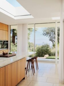 midcentury renovation in clear oak - kitchen