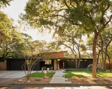 midcentury house in Austin remodel - exterior