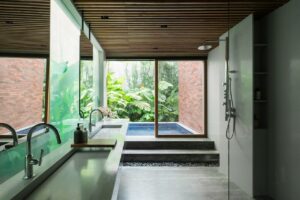modern house in jakarta with midcentury charm - bathroom
