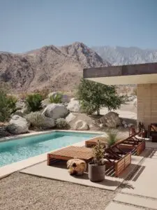 house in palm springs reinvents modernism - outside pool