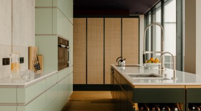 midcentury design reinterpretation in a berlin rooftop - kitchen