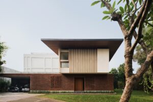 modern house in jakarta with midcentury charm - exterior