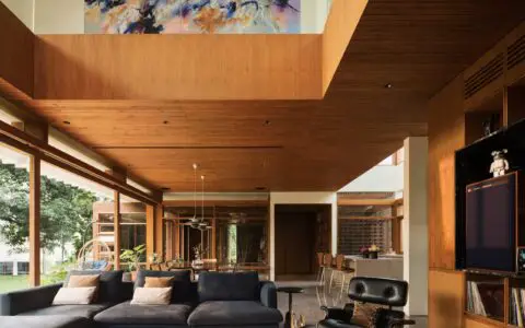 modern house in jakarta with midcentury charm - living room