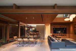 modern house in jakarta with midcentury charm - living room