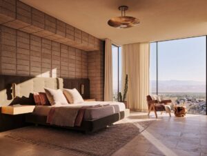 house in palm springs reinvents modernism - bedroom