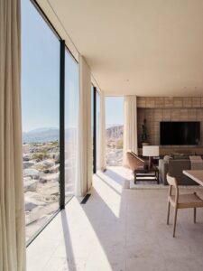 house in palm springs reinvents modernism - living room