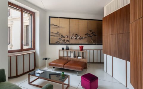 Italian midcentury apartment renovated for contemporary living - living room
