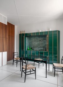 Italian midcentury apartment renovated for contemporary living -dining area