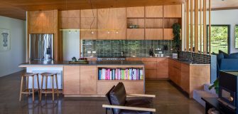 modern home blending with nature - kitchen