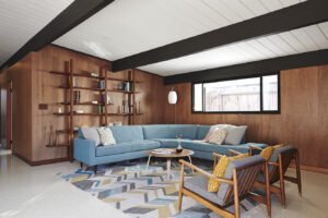 An Eichler Reimagined. How a Mid-Century Home Met Modern Family Needs - living room