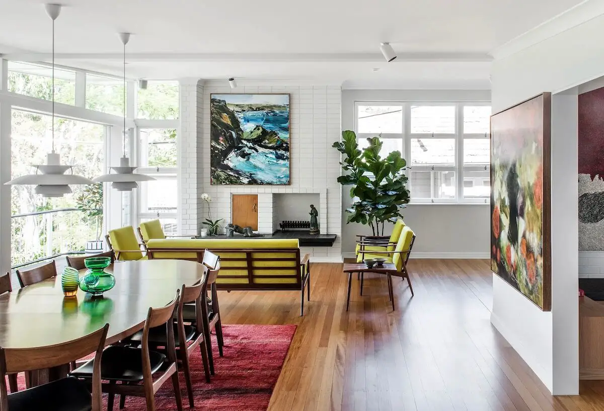 Midcentury apartment interiors in Brisbane - living room