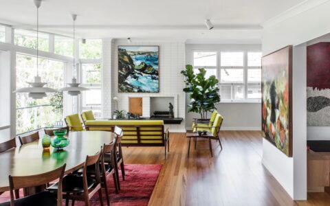 Midcentury apartment interiors in Brisbane - living room