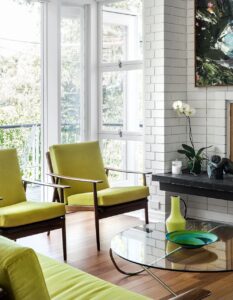 Midcentury apartment interiors in Brisbane - living room