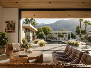 Midcentury luxury house in Palm Springs - living room