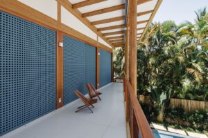 Modern Brazilian beach house - balcony view