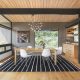 Hillside Midcentury house - living room