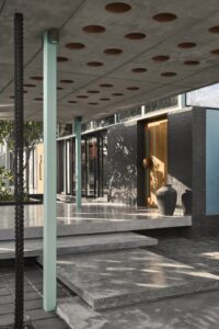 Open plan indoor-outdoor house - entrance