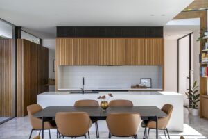 modernist glass box extension 1890 cottage - kitchen