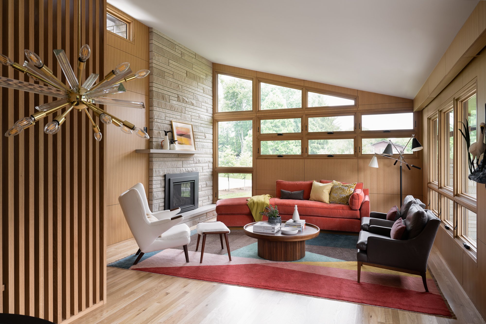Midcentury house in Indiana - living room