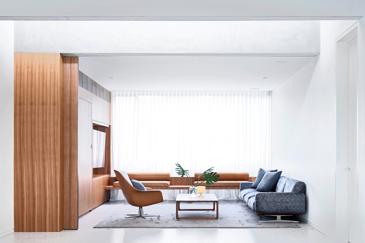 Midcentury inspired modern home - living