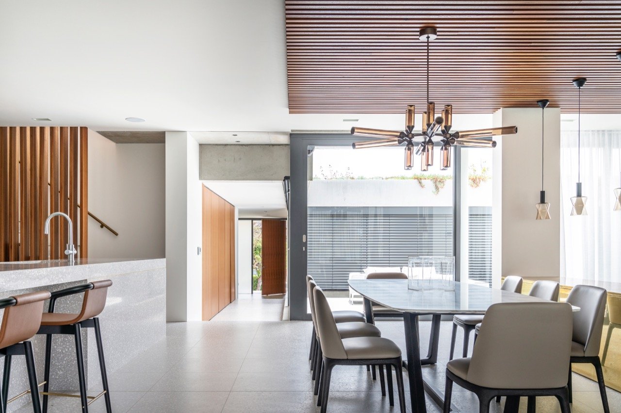 Midcentury inspired modern home - dining area